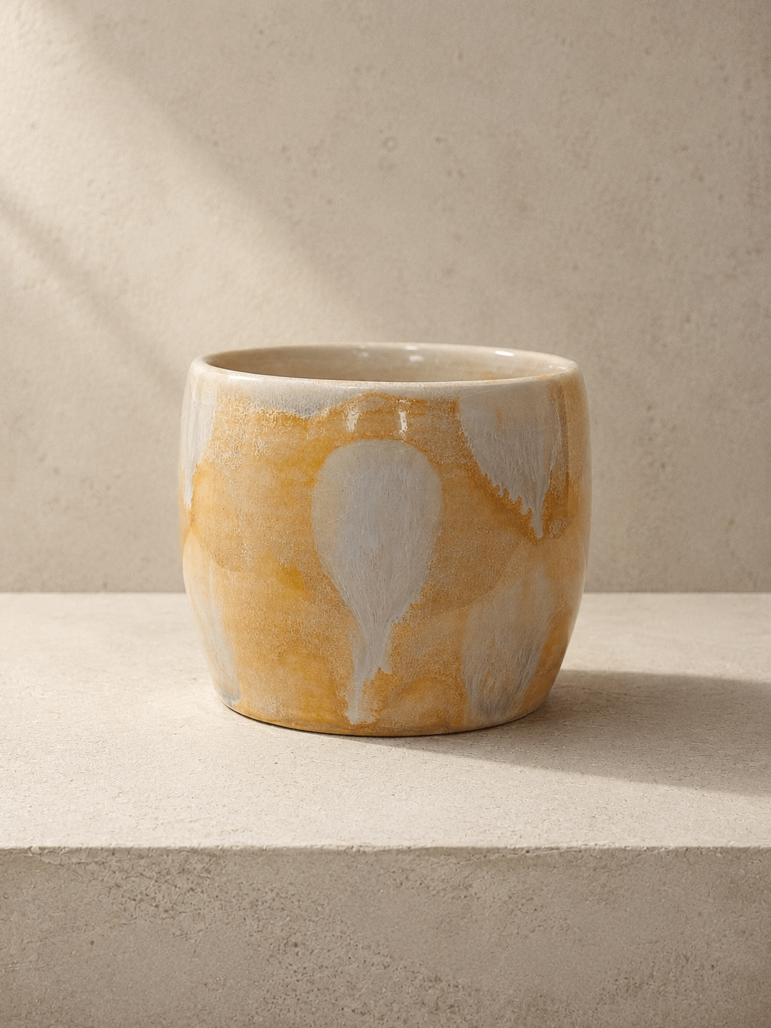 Orange Glaze Ceramic Cup