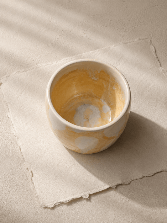 Orange Glaze Ceramic Cup