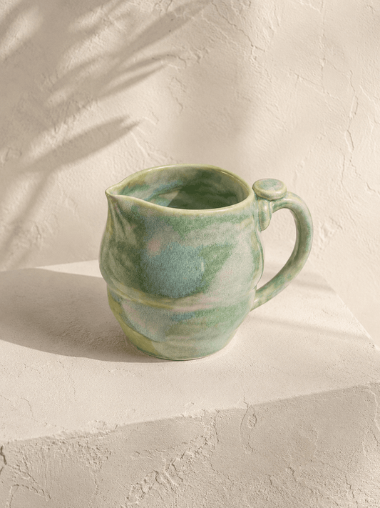 Handmade Sage Green Ceramic Creamer Pitcher