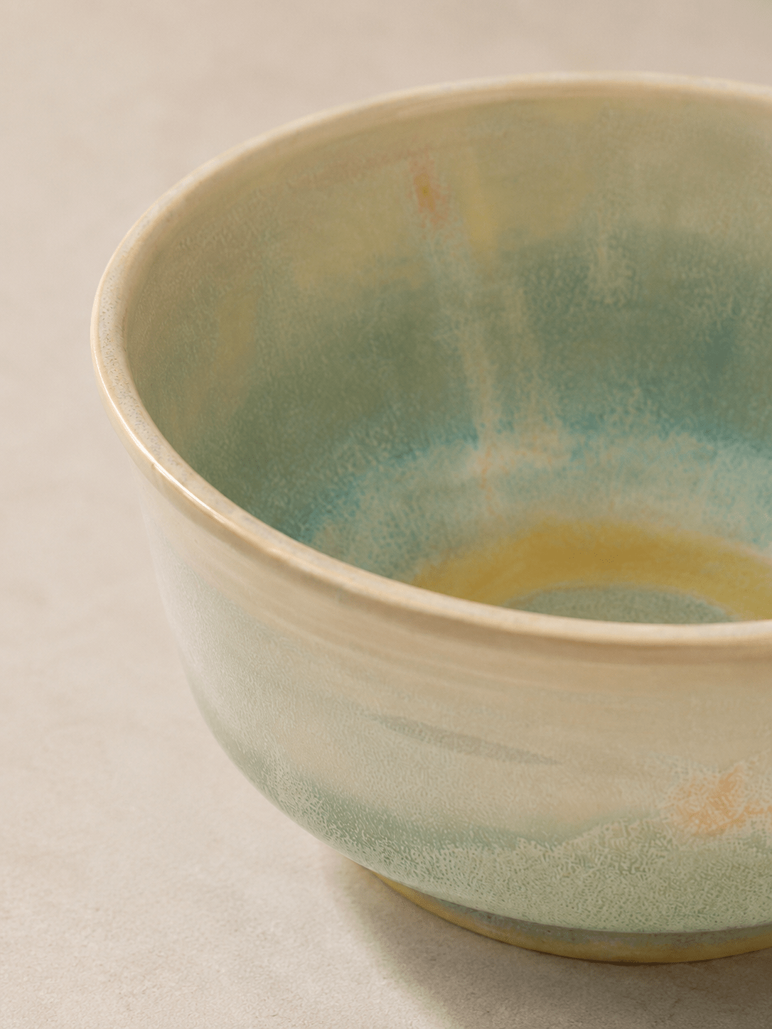 Handmade Matcha Bowl – Soft Blue & Sand Glaze | Ceramic Tea Ritual Bowl